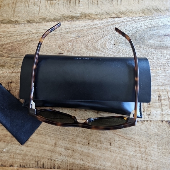 Saint Laurent Women YSL SL515 58mm Cat Eye Sunglasses Havana Green New Authentic main image 4